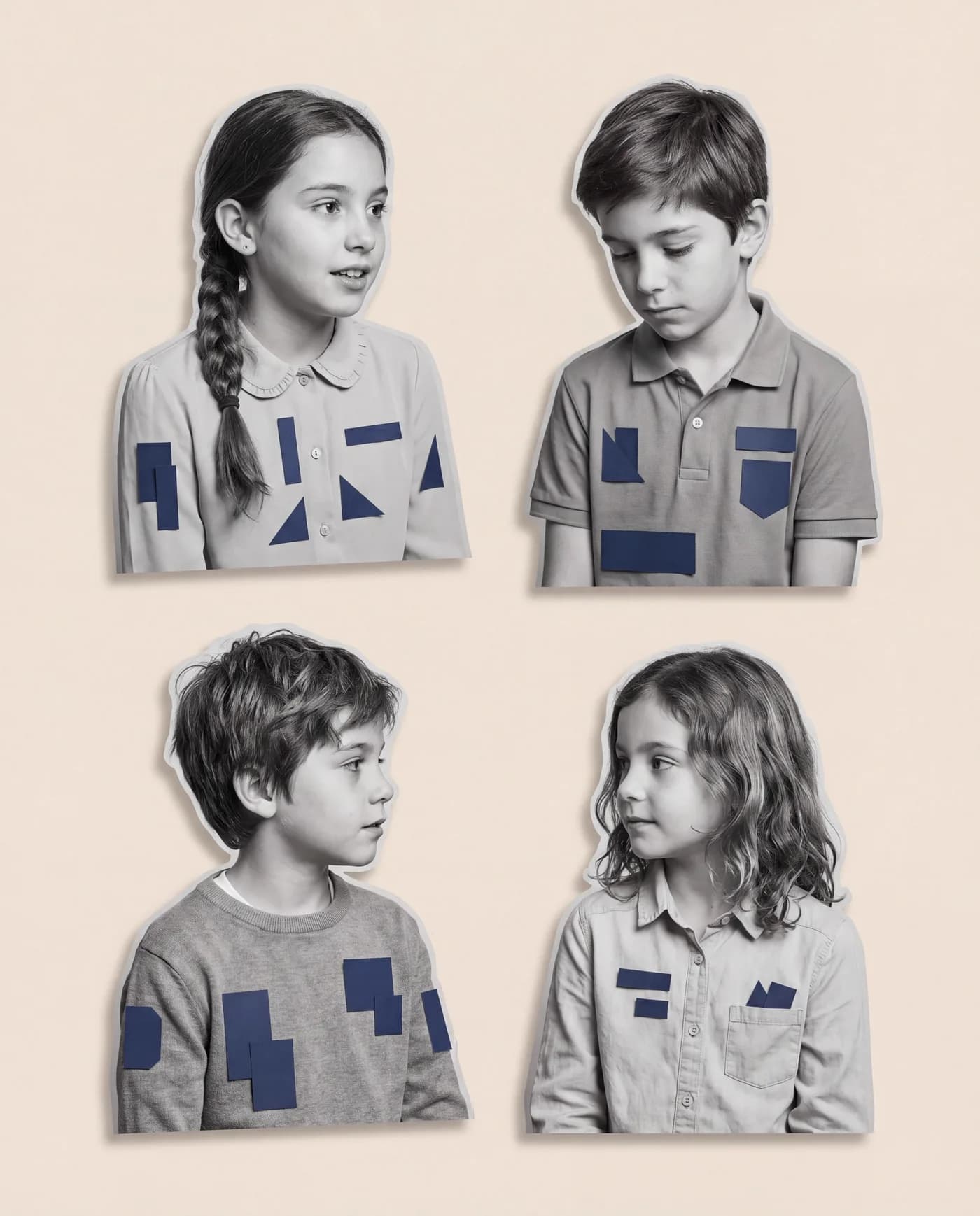 Niños y adolescentes en una sesión de terapia grupal